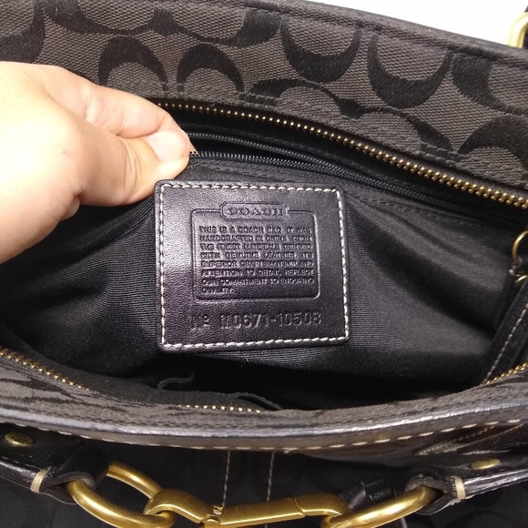 Coach | black signature monogram handbag EIC - Picture 5 of 7